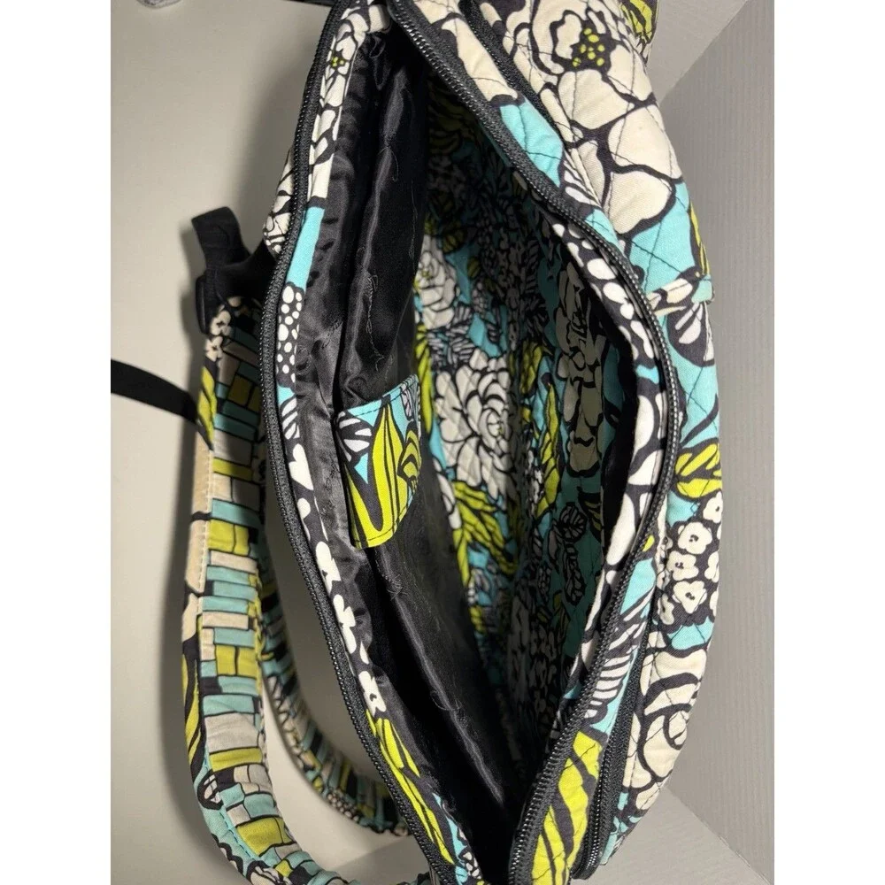 Vera Bradley Island Blooms Laptop Computer Backpack Pockets & Compartments